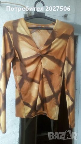 Блуза в топли пастелни  тонове, снимка 2 - Блузи с дълъг ръкав и пуловери - 22885782