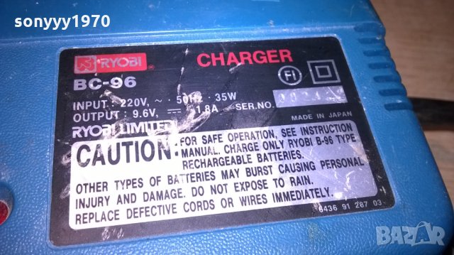 ryobi bc-96 battery charger-внос швеицария, снимка 5 - Други инструменти - 22598042