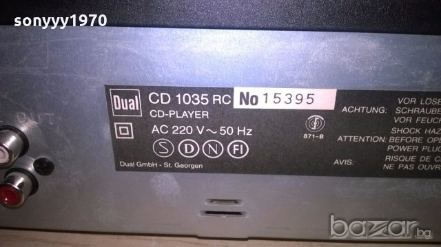 dual cd1035rc-cd player-внос швеицария, снимка 9 - Плейъри, домашно кино, прожектори - 19133345