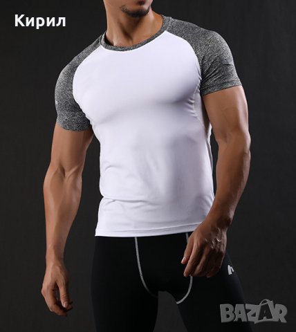 Спортни мъжки тениски за фитнес - черни и бели НОВО!						, снимка 8 - Тениски - 23947985