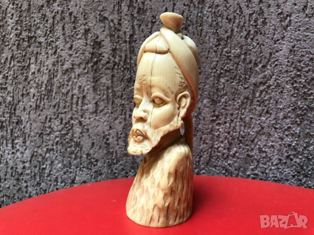 Слонова кост /бюст на африкански жрец, снимка 2 - Антикварни и старинни предмети - 13709155