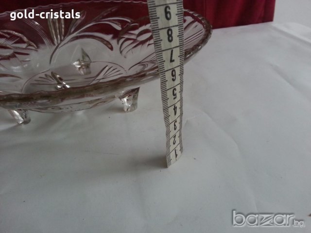 стъклена купа фруктиера , снимка 3 - Антикварни и старинни предмети - 20416552