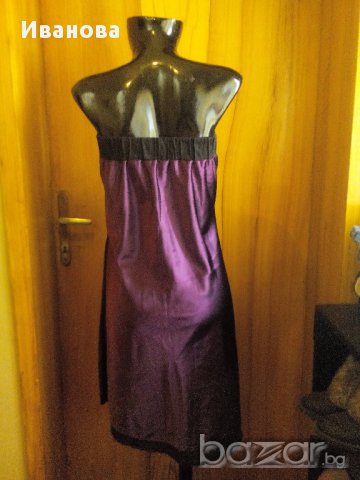 Сатенена рокля в лилаво М / Л, снимка 3 - Рокли - 15352220