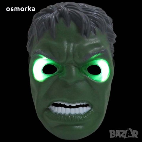 Хълк Hulk маска Led светлини нова Marvel герой зелен и силен, снимка 2 - Други - 23013837