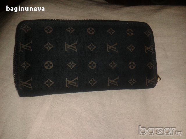 Ново дамско черно кадифено портмоне на Louis Vuitton реплика, снимка 6 - Портфейли, портмонета - 9808398