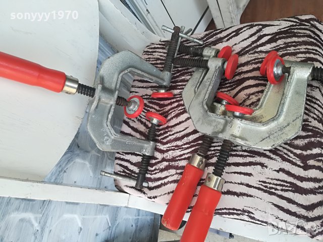 bessey-germany-яки стяги 40х40см-с захват 9см-внос швеицария, снимка 2 - Стяги - 24578751