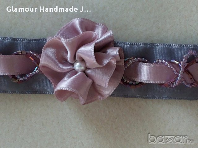 Гривна цвете и мъниста, снимка 8 - Гривни - 14138942