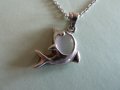 сребърно колие с делфинче, снимка 3