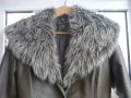 М-Л Страхотно палто - манто - с голяма яка от изкуствен косъм, снимка 3