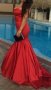Червена официална / абитуриентска рокля, снимка 2