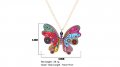 Бонси акрилни пеперуда огърлица висулка верига уникални модни бижута медальон синджирче верижка лане, снимка 8