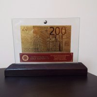 Сувенири 200 евро златни банкноти със серификат, снимка 2 - Нумизматика и бонистика - 7063248