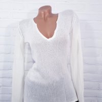 MANGO Бяла дамска блуза, снимка 2 - Блузи с дълъг ръкав и пуловери - 20037841