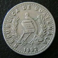 25 центаво 1992, Гватемала, снимка 2 - Нумизматика и бонистика - 13539105