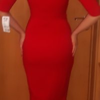 Елегантна червена рокля Fervente , снимка 4 - Рокли - 23345774