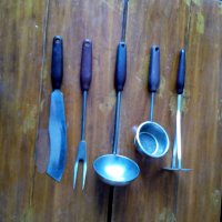 Стар комплект кухненски инструменти,прибори, снимка 2 - Антикварни и старинни предмети - 24579229