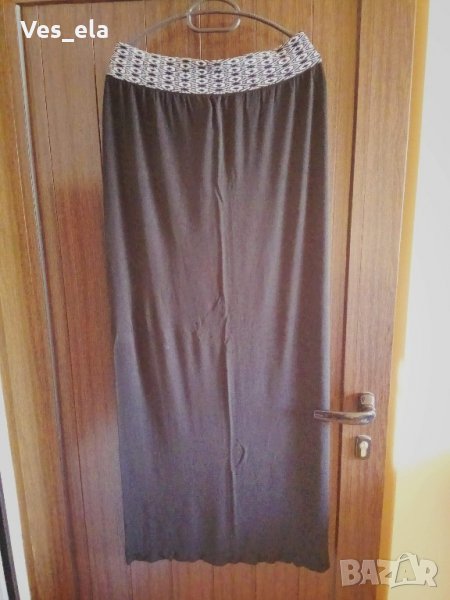 черна дълга памучна пола, снимка 1
