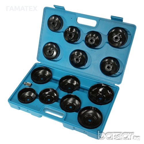 Комплект ключове за маслен филтър, 15 части, 50037, снимка 1