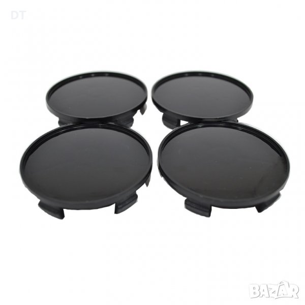 4 бр. Капачки за джанти 68мм/65мм черни Универсални БМВ Фиат Ауди черни , снимка 1