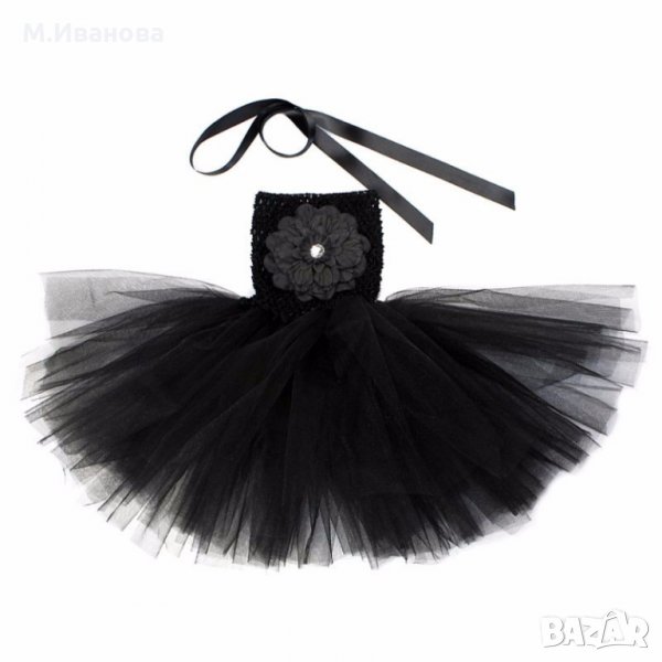 Туту рокля  в  бяло  и черно 1-3 години, снимка 1