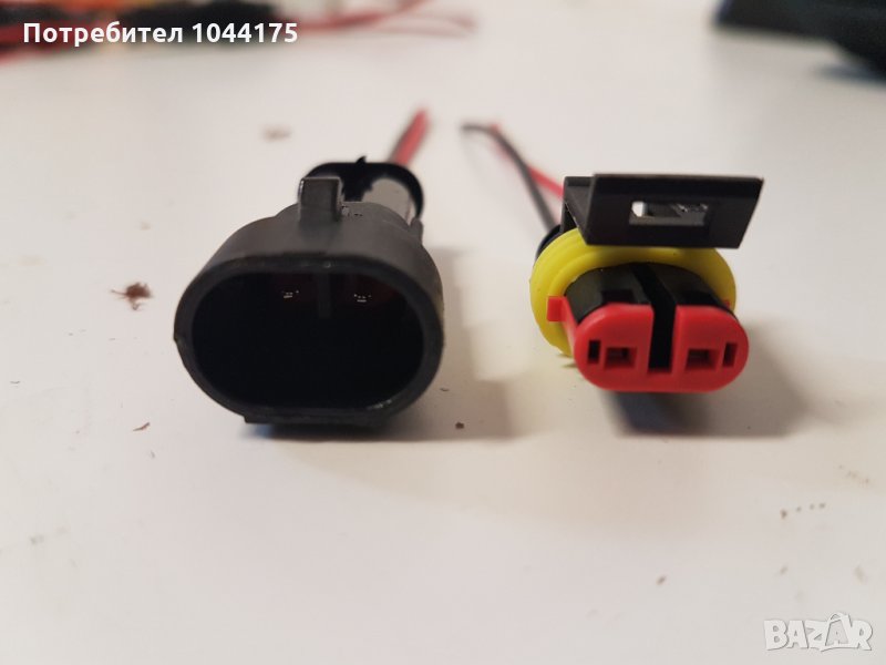 Влагозащитена букса за 12-24V, 2пина, IP67, снимка 1