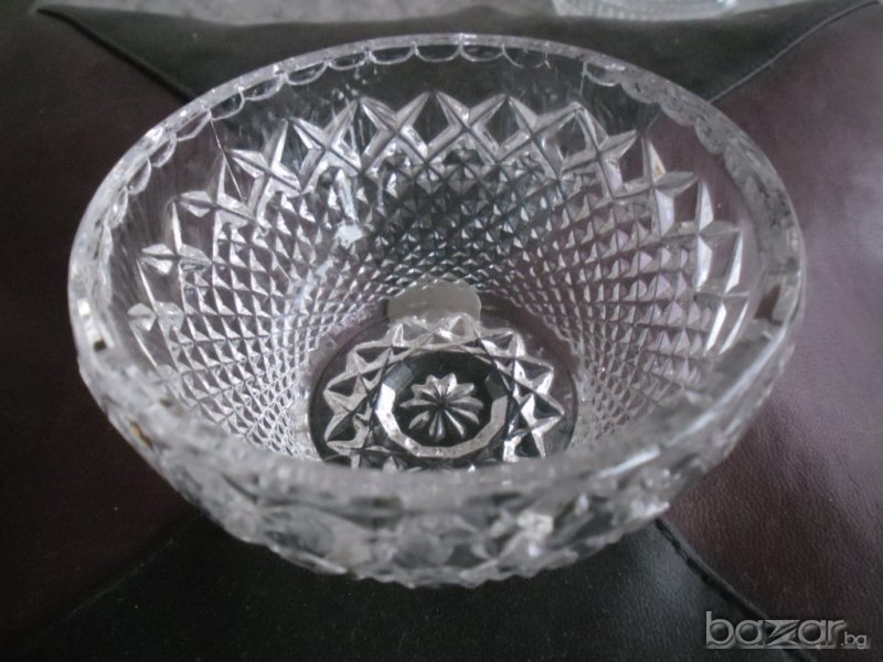 3 бр стъклени и кристални  съдове , снимка 1