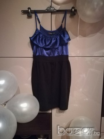 Нови рокли с презрамки в лилаво и черно и синьо и черно, снимка 9 - Рокли - 19994446