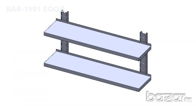 Стенен рафт неръждавейка 100х30 см, снимка 2 - Обзавеждане на кухня - 8691580