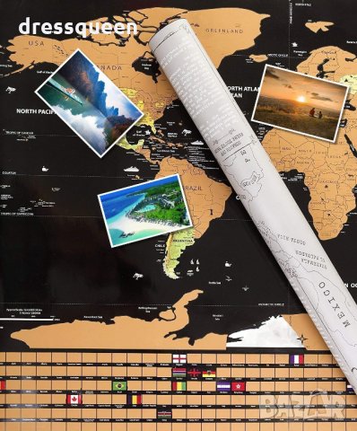 2033 Скреч карта на света + знамената на държавите, снимка 4 - Други игри - 24814763