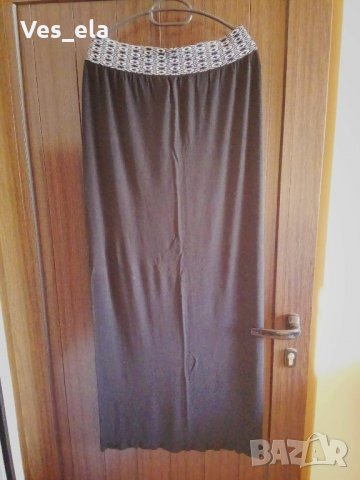 черна дълга памучна пола, снимка 1