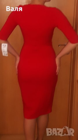 Елегантна червена рокля Fervente , снимка 4 - Рокли - 23345774