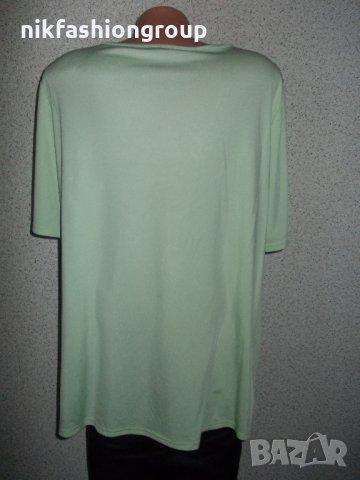 Резедава блуза с къс ръкав, XL размер, снимка 3 - Тениски - 24830314
