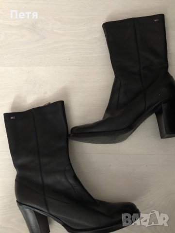 Tommy Hilfiger Дамски ботуши на ток естествена кожа