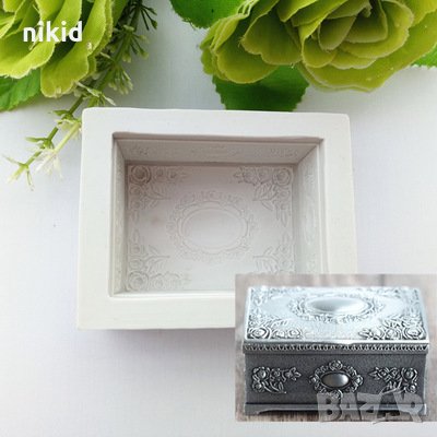 3D Ретро кутия силиконов молд калъп форма фондан торта украса сапун гипс шоколад