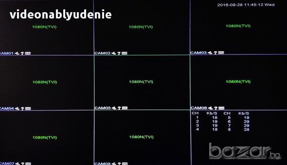 8в1!2017г FULLHD 8 Канал Хибрид 1080N/HIKVISION+TVI/DAHUA+CVI/720p/1080p/5Mpx/AHD/960Н iDVR XVR NVR, снимка 7 - Камери - 16598789