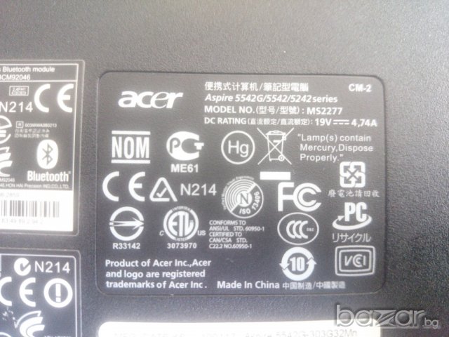 Продавам лаптоп Acer 5542G на части, снимка 4 - Части за лаптопи - 19021398