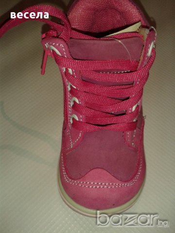 Детски боти за момиче от естествена кожа с цип и връзки, ортопедични, снимка 4 - Детски боти и ботуши - 9829693