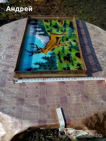 Старинен поднос, снимка 4 - Антикварни и старинни предмети - 20554404