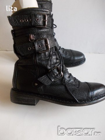 Кожени боти ZARA оригинални № 39, снимка 3 - Дамски боти - 19822354