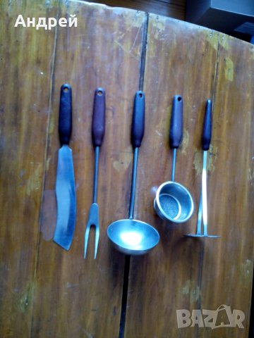 Стар комплект кухненски инструменти,прибори, снимка 2 - Антикварни и старинни предмети - 24579229