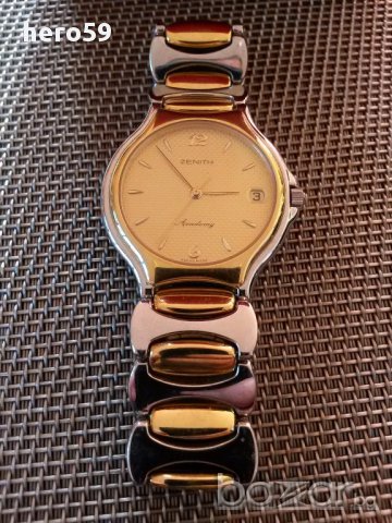 Зенит-Zenith,унисекс,злато- стомана,кварц-дамски часовник, снимка 10 - Мъжки - 12651436