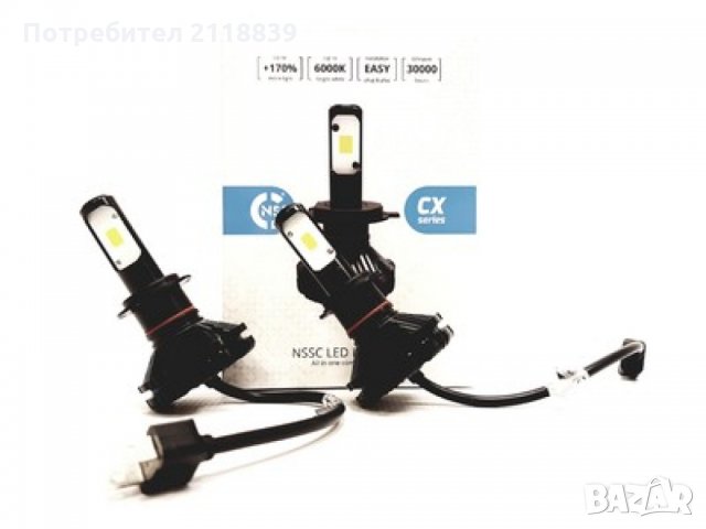 LED Светодиоднни Крушки NSSC за фар от серия HEADLIGHT CX Н7 6-18V 2бр., снимка 5 - Аксесоари и консумативи - 23438942