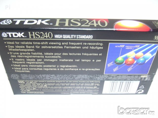 Видеокасета TDK HS E-240 - НОВА, снимка 5 - Друга електроника - 17277225