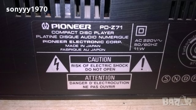 pioneer pd-z71 cd player-made in japan-внос швеицария, снимка 13 - Ресийвъри, усилватели, смесителни пултове - 22731337