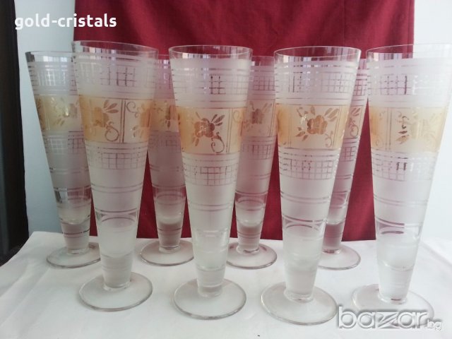 Ретро стъклени чаши вази , снимка 2 - Антикварни и старинни предмети - 20535443