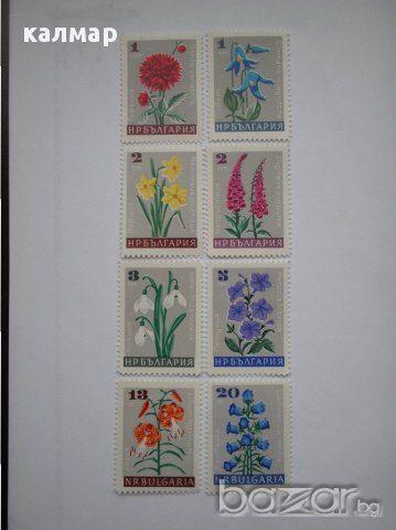 български пощенски марки - градински цветя 1966, снимка 2 - Филателия - 16848957