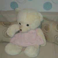 плюшена играчка-Мечо с розова рокля -голям, снимка 3 - Плюшени играчки - 21473345