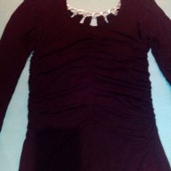 Черна рокля от трико на Miss Sixty,с рязано деколте,прикачено към колие,S.., снимка 3 - Рокли - 16434514