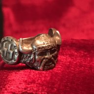 Масивен сребърен пръстен на германската SS дивизия Wiking, снимка 5 - Антикварни и старинни предмети - 16689866