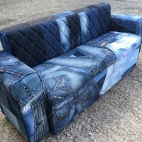 Дънкови дивани / Ръчно изработени дамаски , снимка 2 - Дивани и мека мебел - 22317735